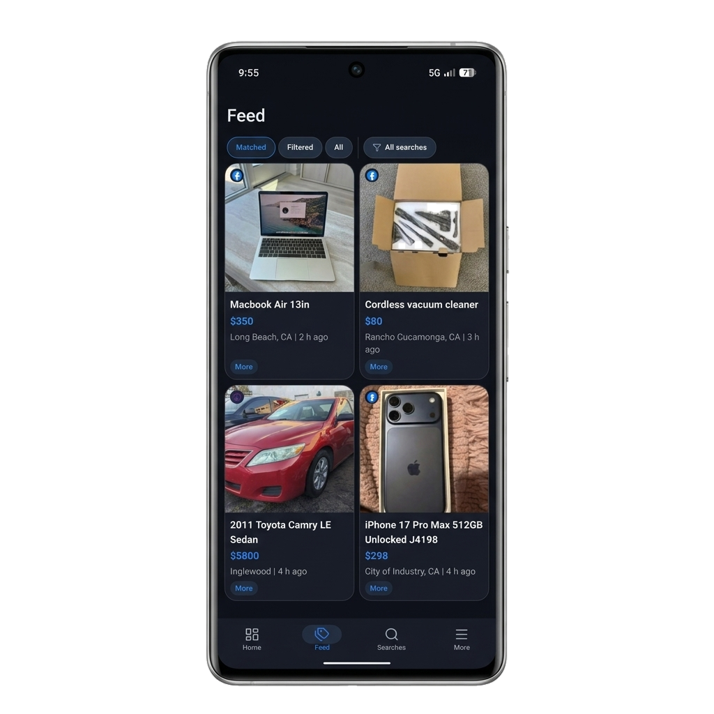 Classifindr alerts feed on Android